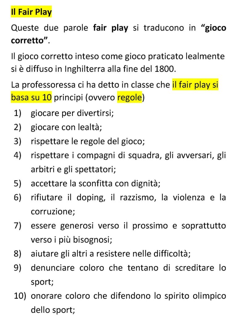 Il Fair Play Prof Enzo Pantaleo