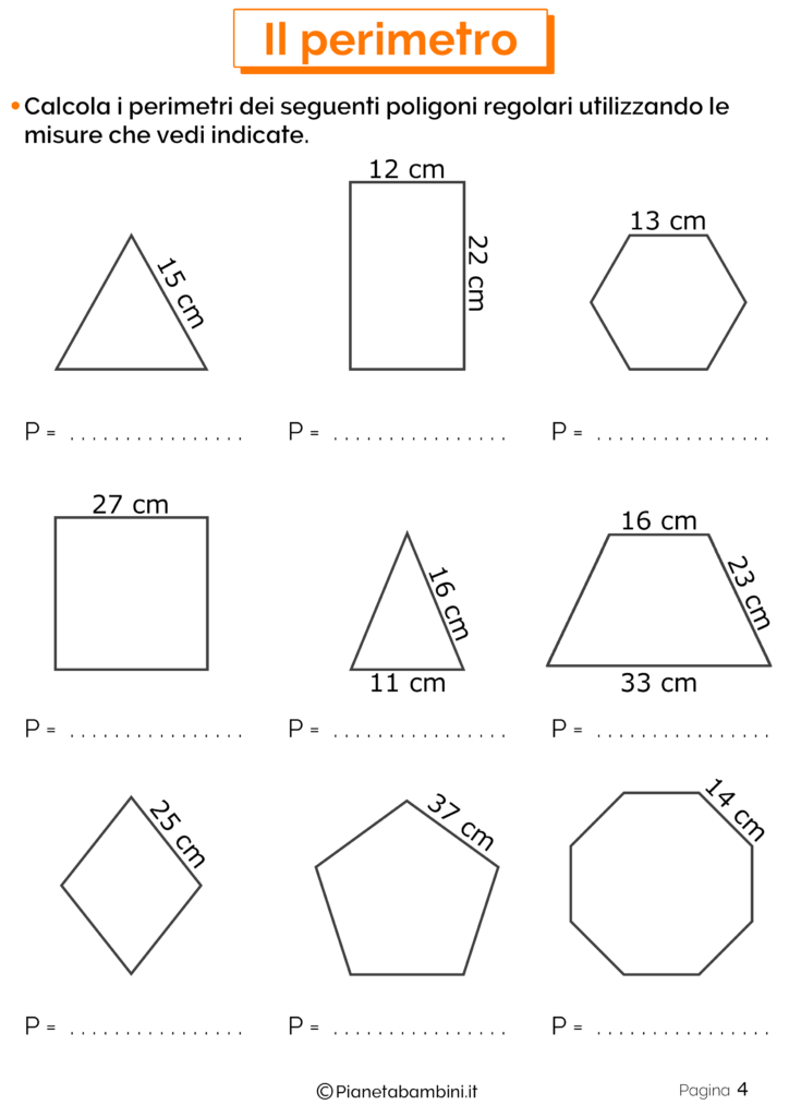 Geometria Il Perimetro Dei Poligoni Maestra Filomena 